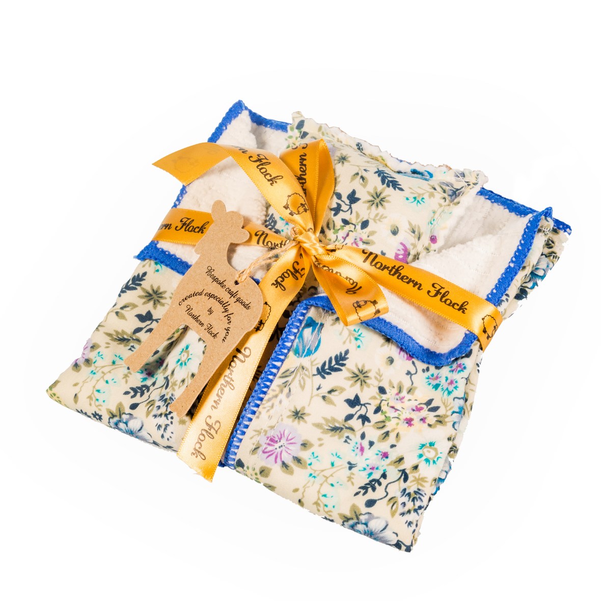 Handmade Dish Cloth and Sponge Set with flowers